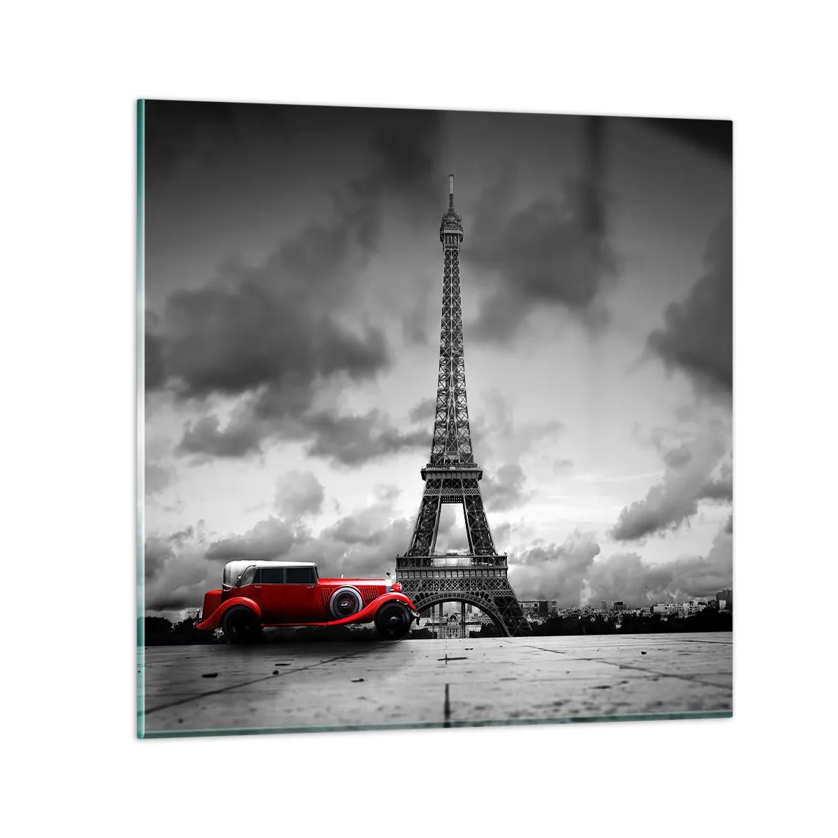 Glastavla - Bild på glas - Inte så länge sedan i Paris - 30x30 cm