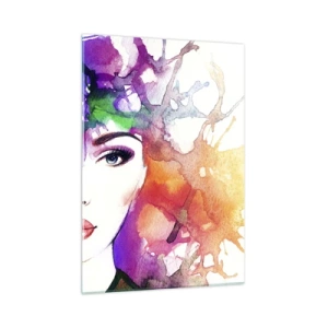 Glastavla - Bild på glas - Med huvudet i himlen - 50x70 cm