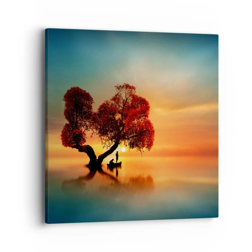 Canvastavla - Bild på duk - Avlägsen tystnad - 40x40 cm