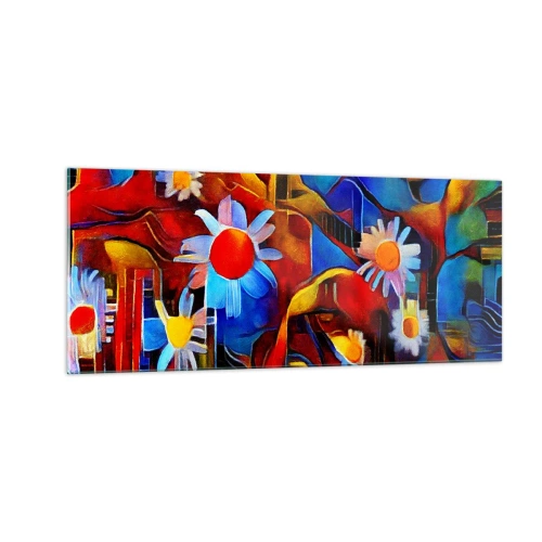 Glastavla - Bild på glas - Livets färger - 100x40 cm