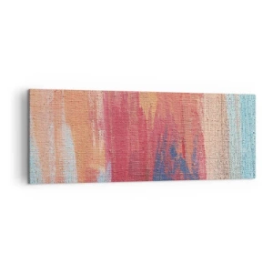 Canvastavla - Bild på duk - Rinnande regnbåge - 140x50 cm