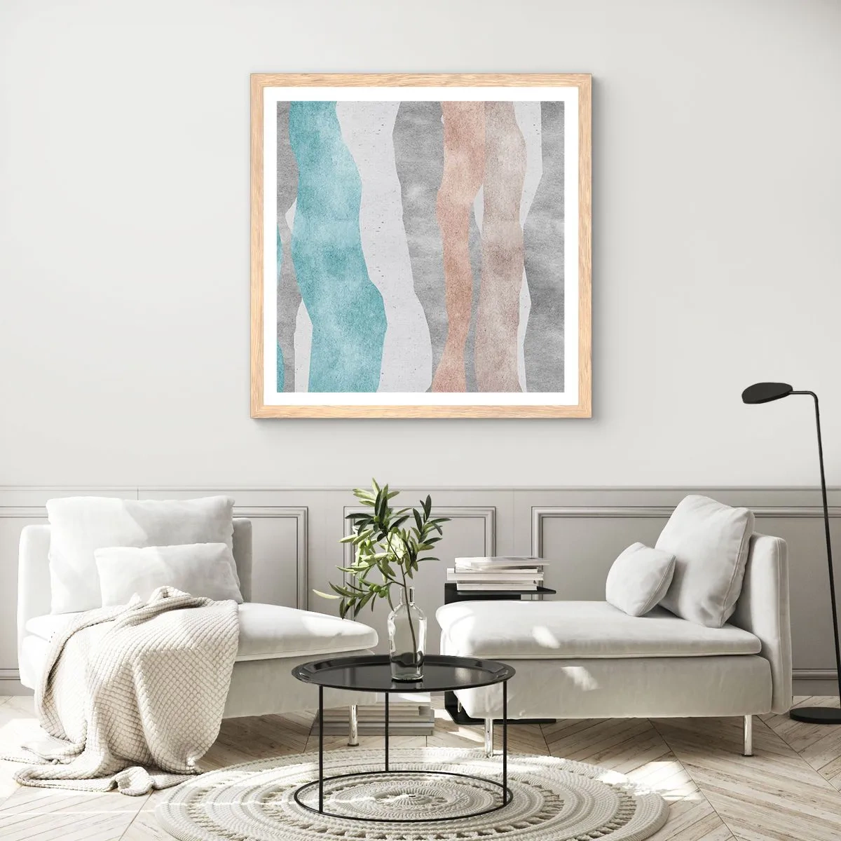 Affisch i ram av ljusek - Närhetsstudie - 60x60 cm