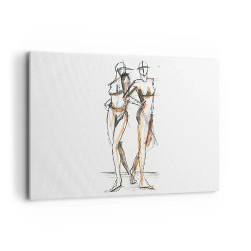 Canvastavla - Bild på duk - Charmens studie - 100x70 cm