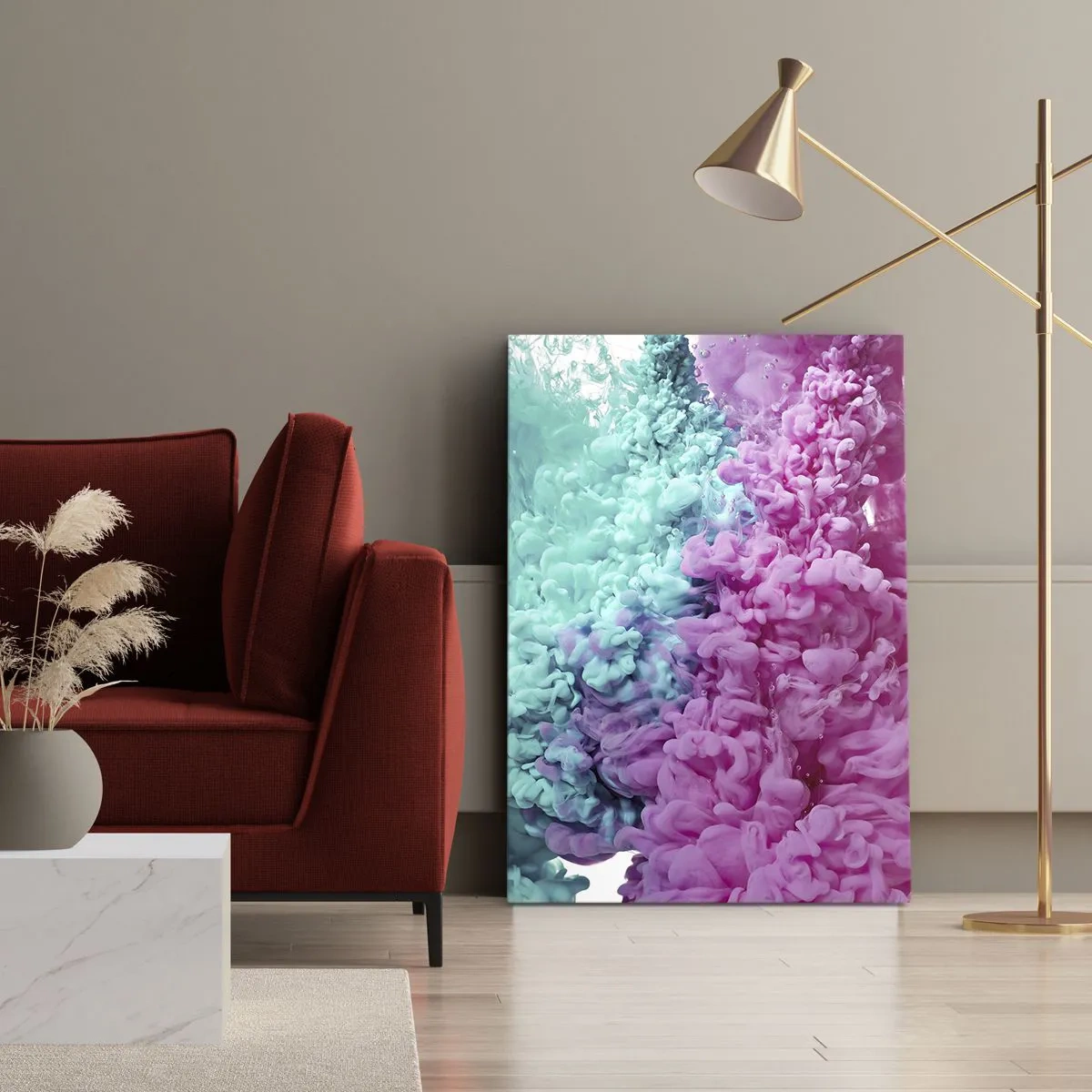 Canvastavla - Bild på duk - Avgörande möte - 65x120 cm
