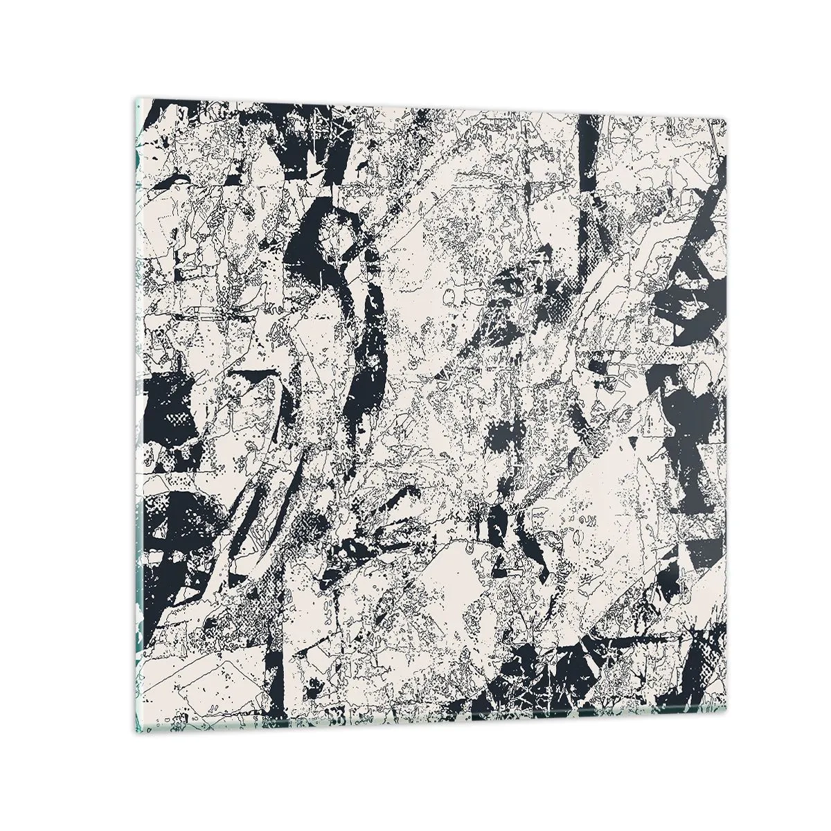 Glastavla - Bild på glas - Motsatsernas interpenetration - 30x30 cm