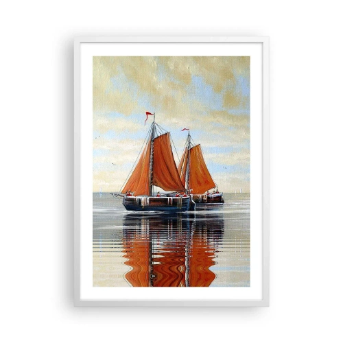 Affisch i vit ram - Hej, segla seglaren… - 50x70 cm