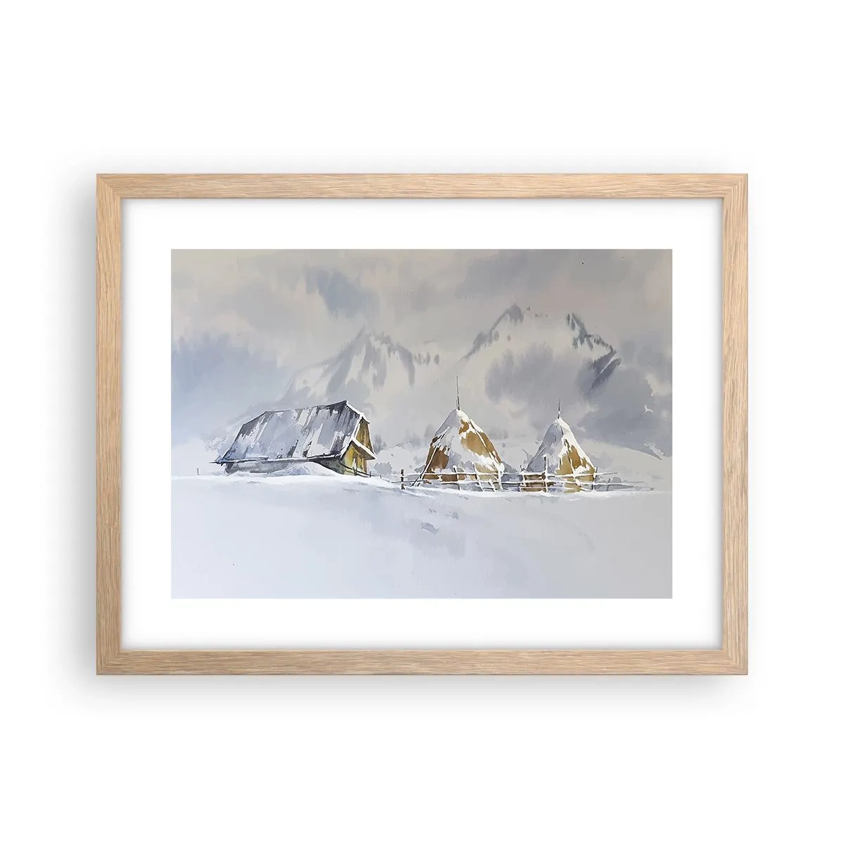 Affisch i ram av ljusek - I snödalen - 40x30 cm