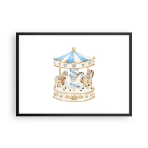 Affisch i svart ram - En ljuvlig barndom - 70x50 cm