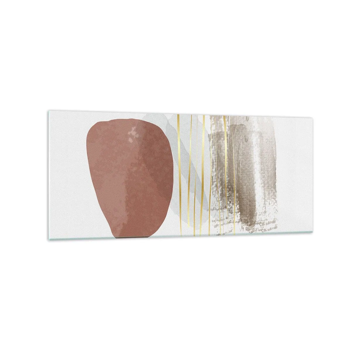 Glastavla - Bild på glas - Abstrakt pelargång - 120x50 cm