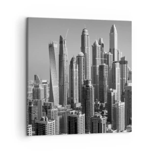 Canvastavla - Bild på duk - Stad över öknen - 50x50 cm