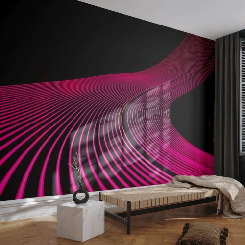 Fototapet Premium Canvas - Ljusets allé - Rader, Modern, Neon - 250x175 cm