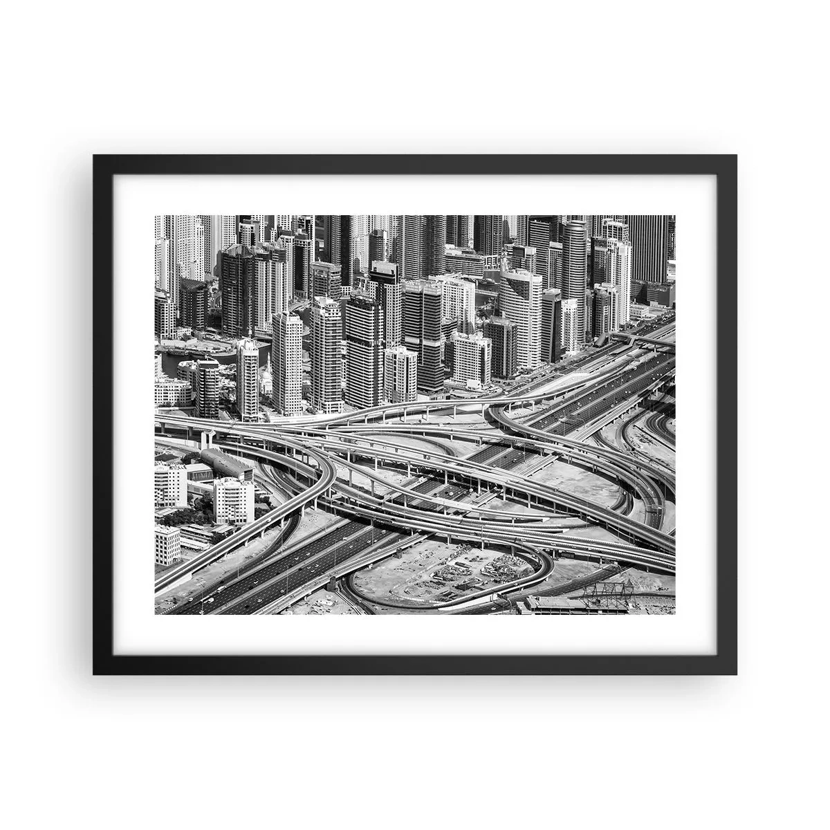 Affisch i svart ram - Dubai - en omöjlig stad - 50x40 cm