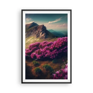 Affisch i svart ram - Sommar i fjällen - 61x91 cm