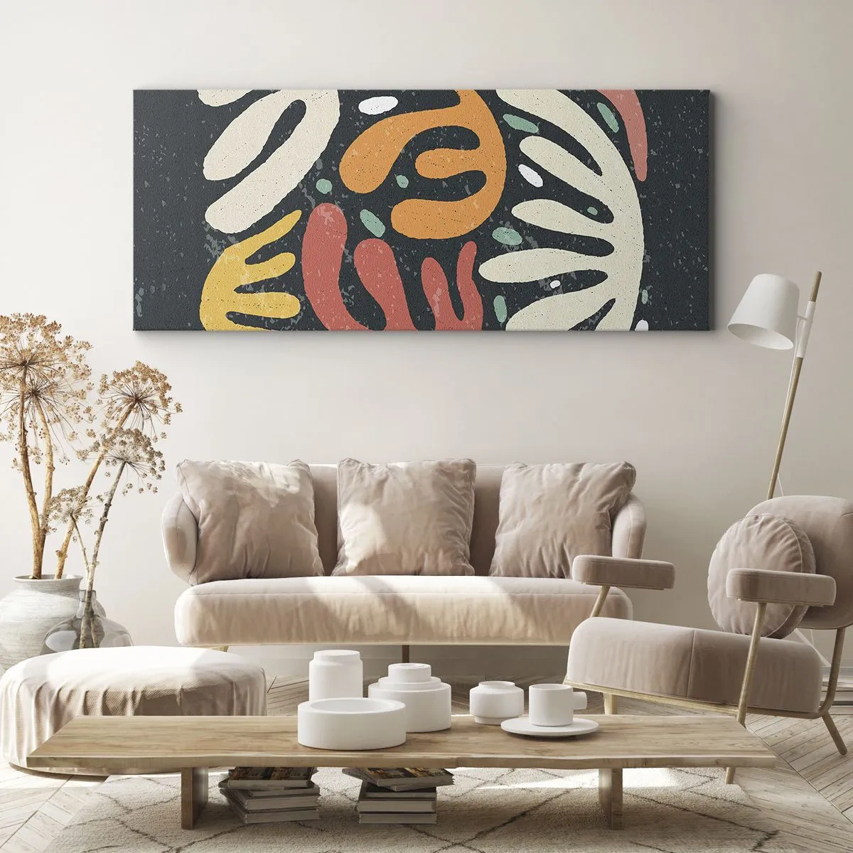 Canvastavla - Bild på duk - Komposition - Jag tar snart tag i dig - 100x40 cm