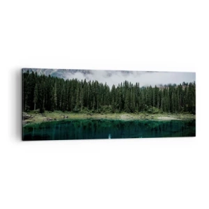 Canvastavla - Bild på duk - Tyst, tyst, väck inte sovande vatten... - 140x50 cm