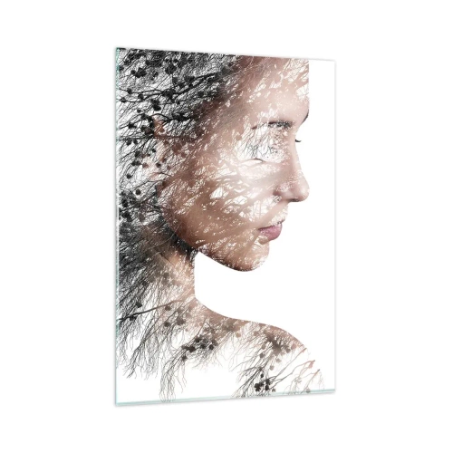 Glastavla - Bild på glas - Skogens ande - 80x120 cm