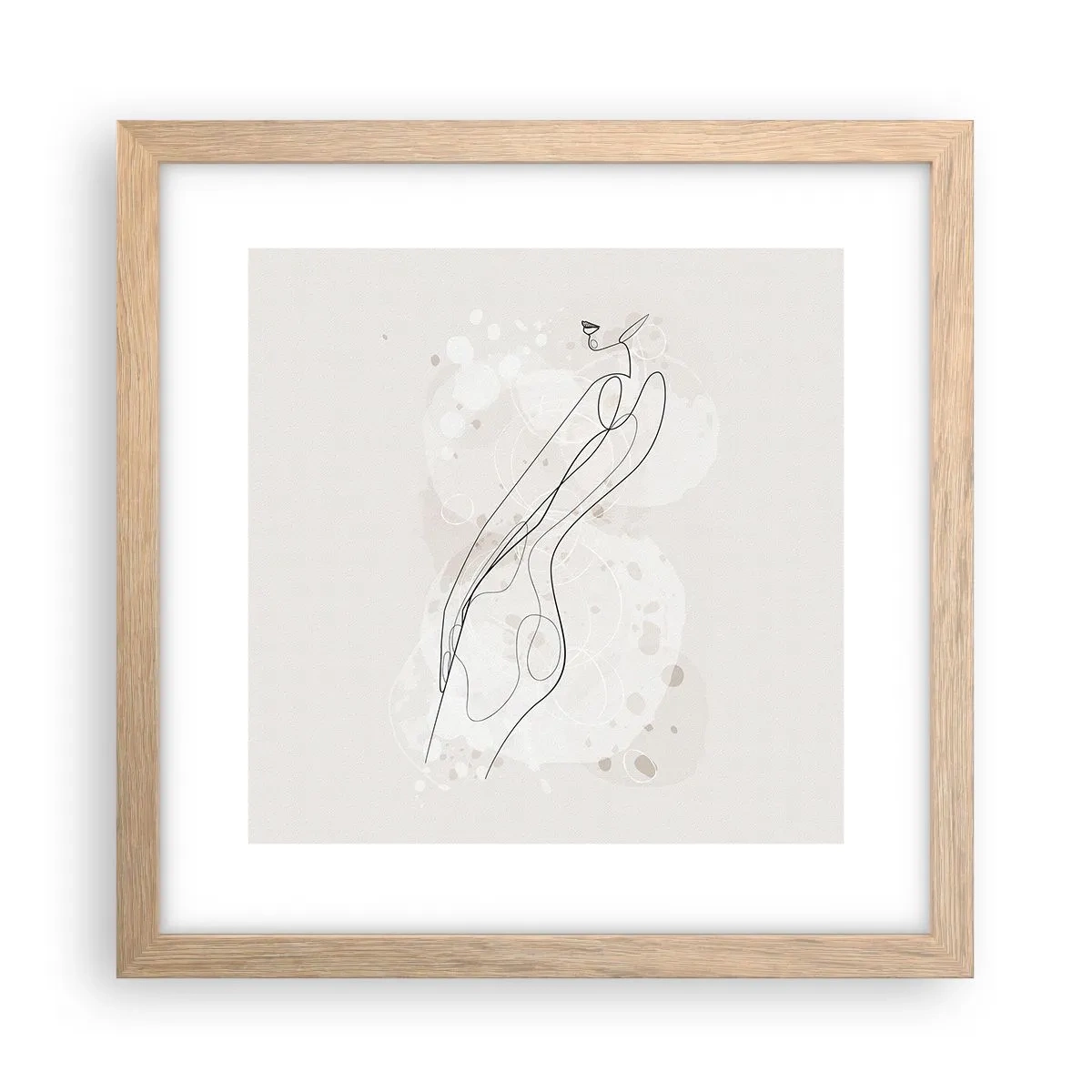 Affisch i ram av ljusek - Blicken går vilse - 30x30 cm