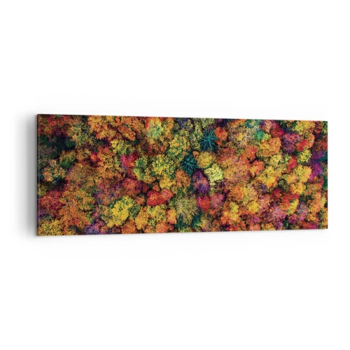 Canvastavla - Bild på duk - Höstträdens bukett - 140x50 cm