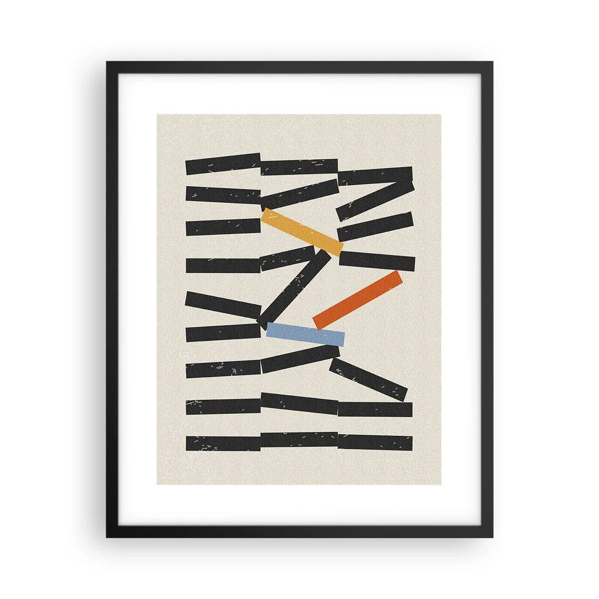 Affisch i svart ram - Domino - komposition - 40x50 cm