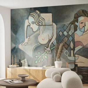 Självhäftande Fototapet Deluxe Sticker - Själens och materias mosaik - Abstraktion, Kubism, människor - 100x70 cm