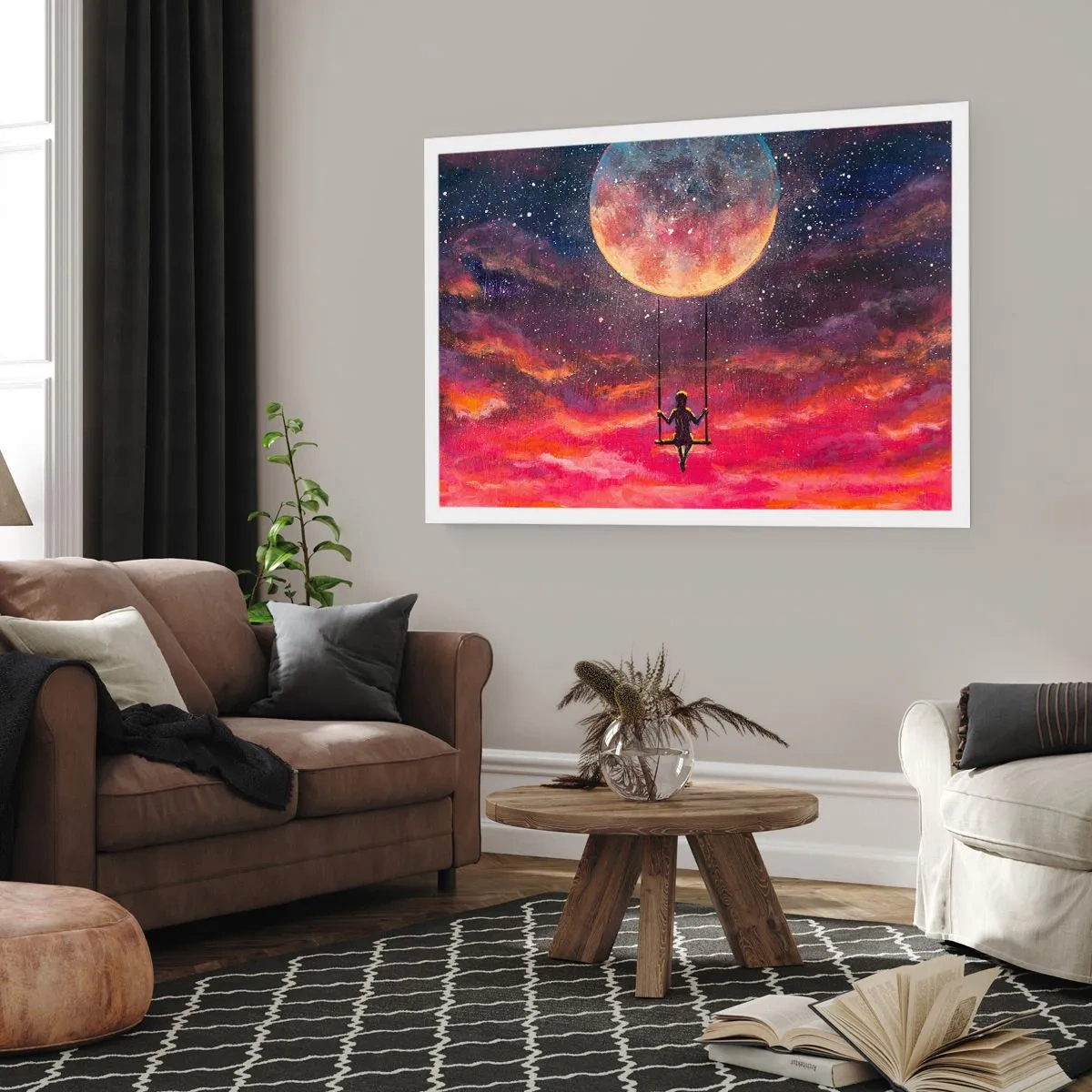 Affisch - Sväva i molnen - 100x70 cm