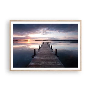 Affisch i ram av ljusek - Den tysta gränsen mellan dag och natt - 100x70 cm