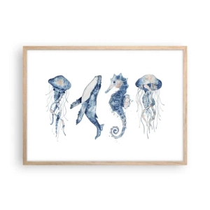 Affisch i ram av ljusek - Havets under - 70x50 cm
