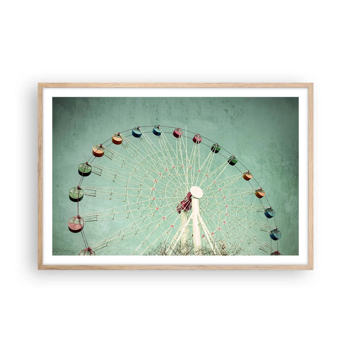 Affisch i ram av ljusek - Välkommen att ha kul - 91x61 cm