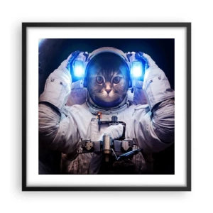 Affisch i svart ram - Houston, ni har problem - 50x50 cm