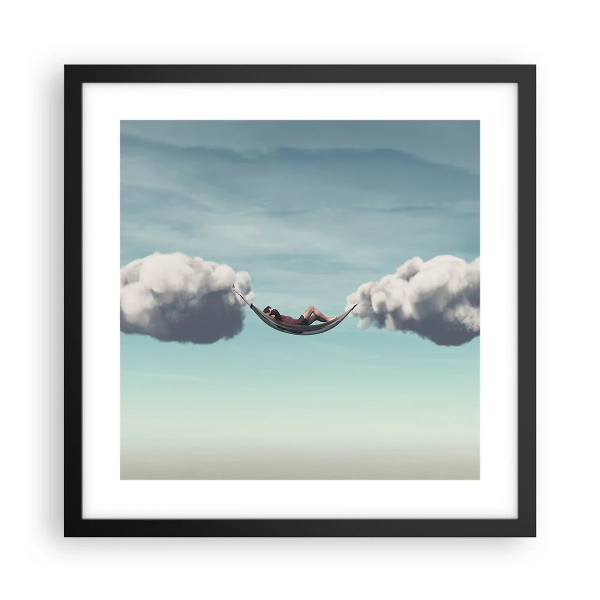 Affisch i svart ram - Stundens salighet - 40x40 cm