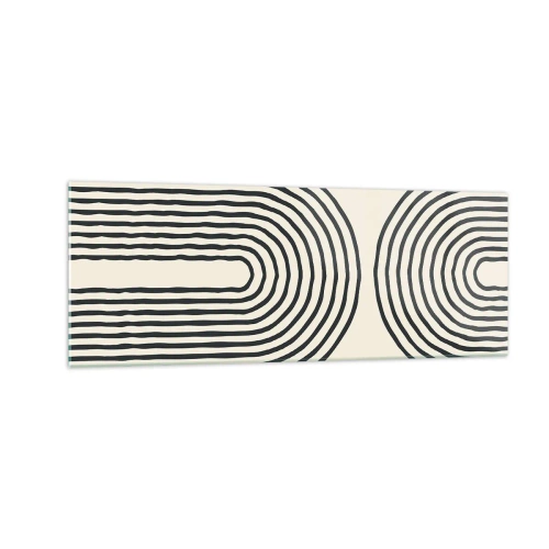 Glastavla - Bild på glas - Om en stund... - 140x50 cm