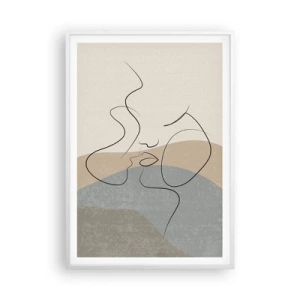 Affisch i vit ram - Beröra med pensel - 70x100 cm