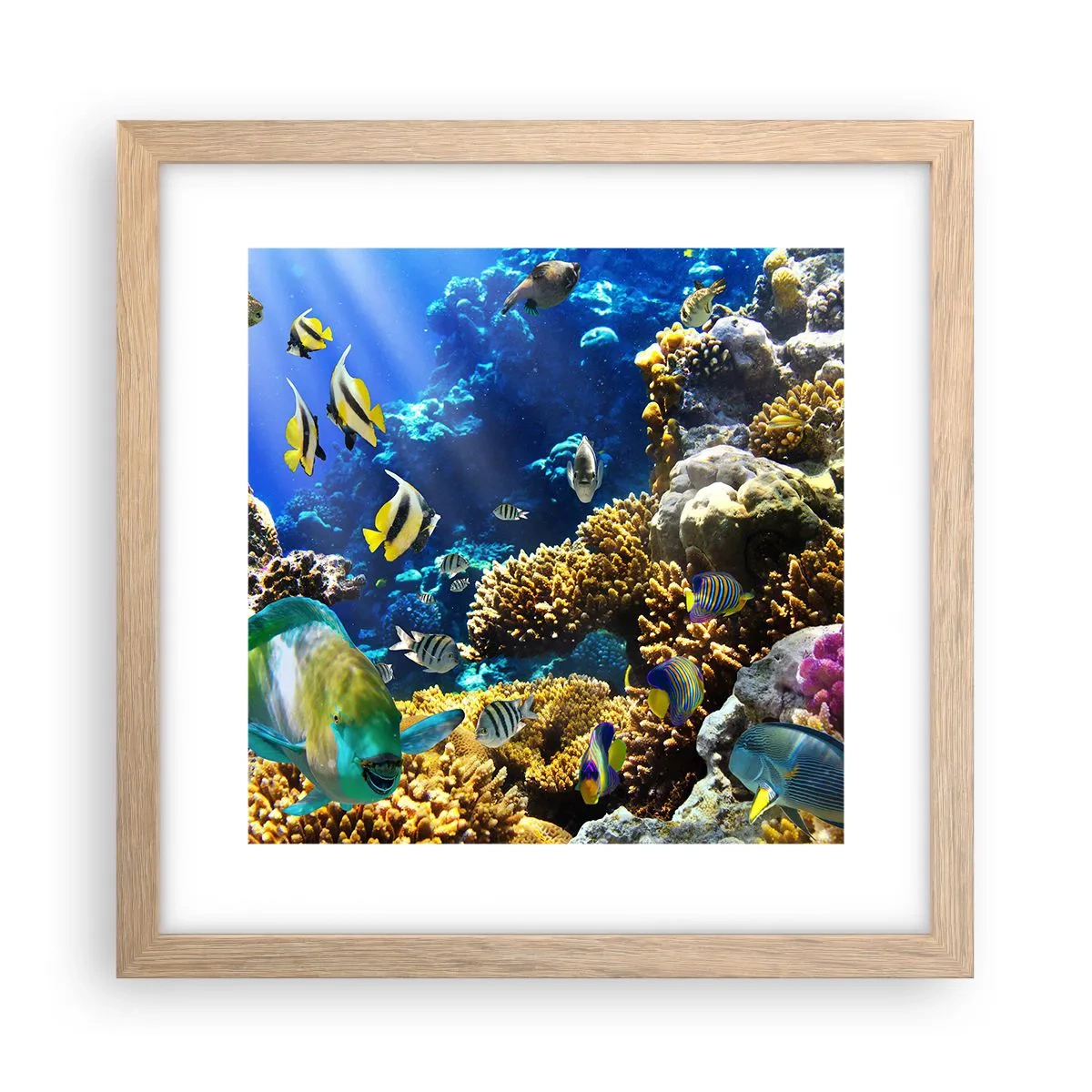 Affisch i ram av ljusek - Hög trafik på sommarleden - 30x30 cm