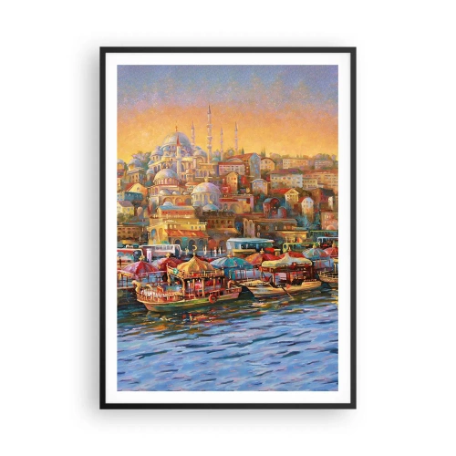 Affisch i svart ram - Istanbul-berättelse - 70x100 cm