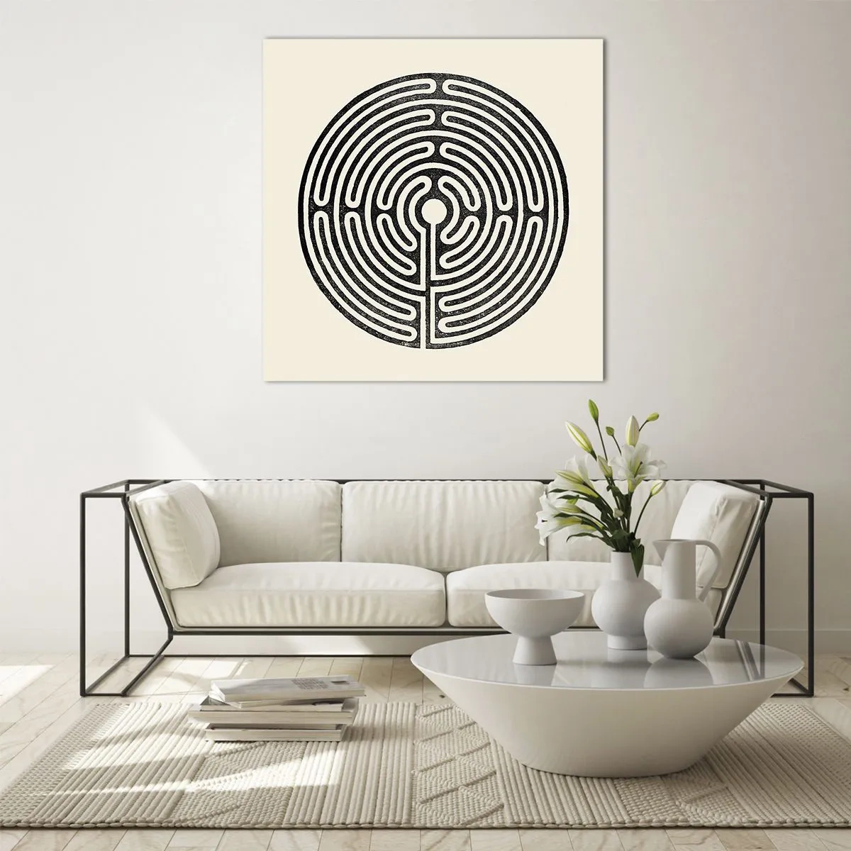 Glastavla - Bild på glas - Mystisk ordning - 70x70 cm