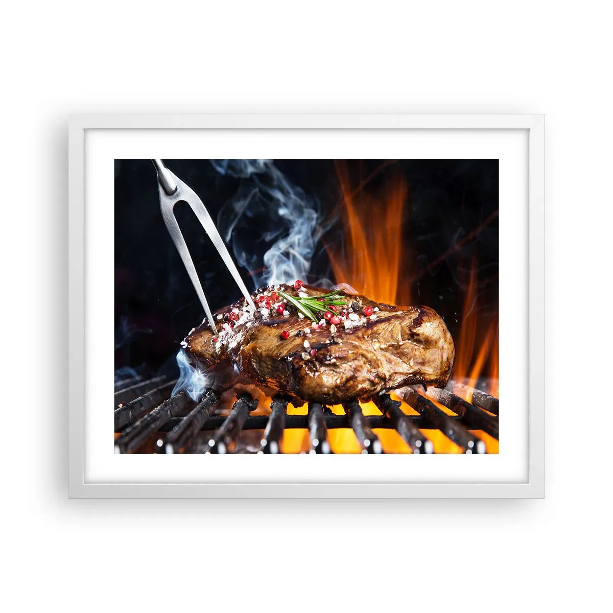 Affisch i vit ram - Saftiga och doftande - 50x40 cm