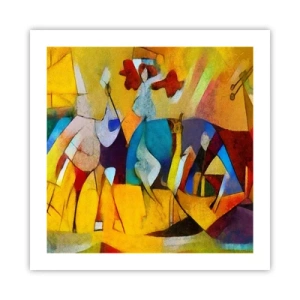Affisch - Sol - liv -glädje - 50x50 cm