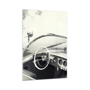 Glastavla - Bild på glas - Väder för de rika - 50x70 cm