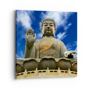 Canvastavla - Bild på duk - Lev utan rädsla - 30x30 cm