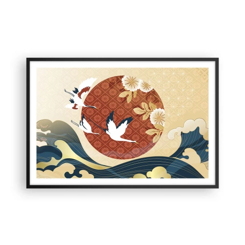 Affisch i svart ram - Japansk saga - 91x61 cm