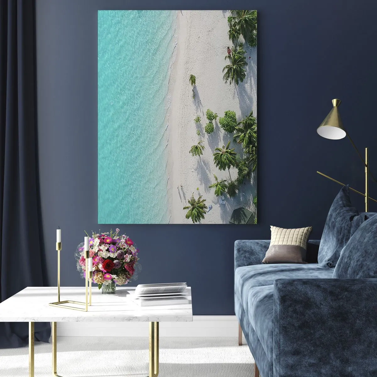 Glastavla - Bild på glas - Semester i paradiset - 50x70 cm