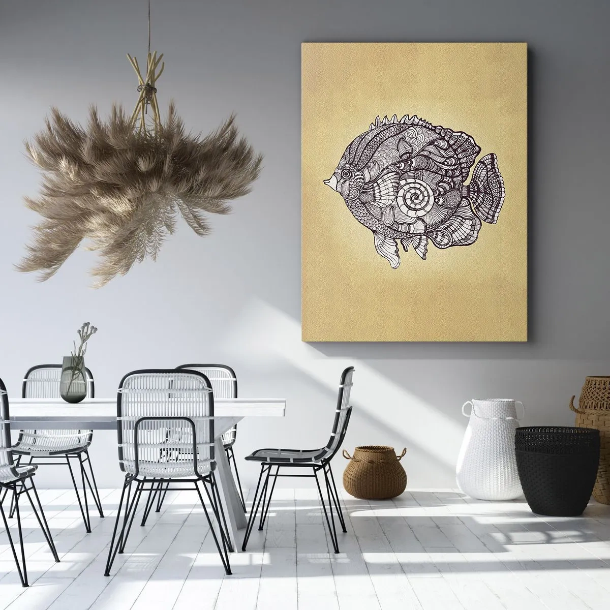 Canvastavla - Bild på duk - Från ett hav av ornament - 45x80 cm