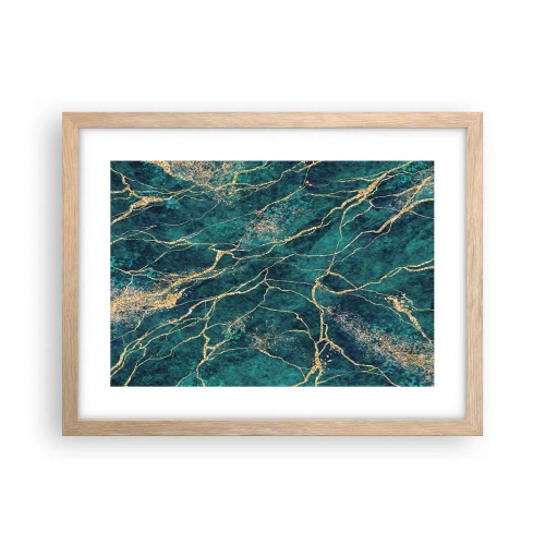 Affisch i ram av ljusek - Guldåder - 40x30 cm