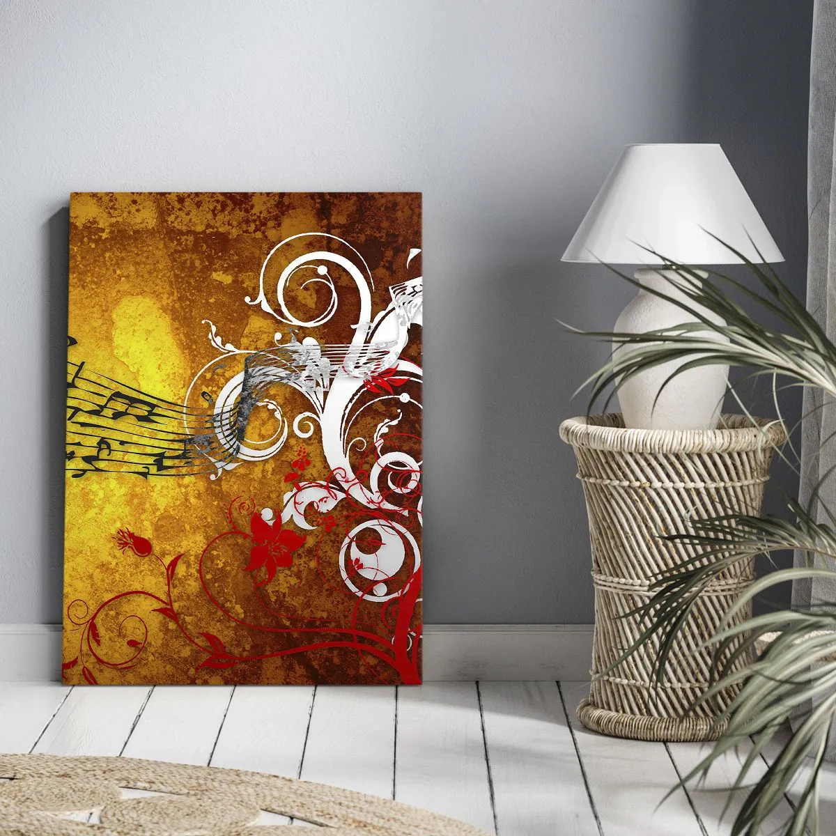 Canvastavla - Bild på duk - Låt musiken flyta - 50x70 cm