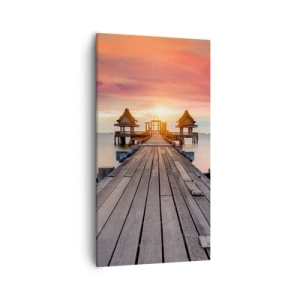 Canvastavla - Bild på duk - Skymning i öst - 55x100 cm