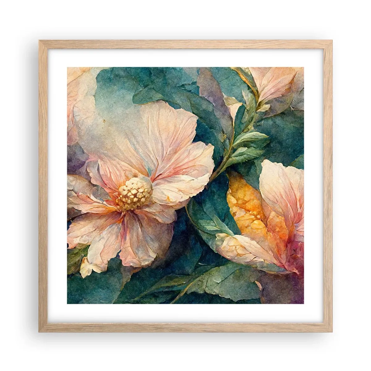 Affisch i ram av ljusek - Bara subtilitet - 50x50 cm