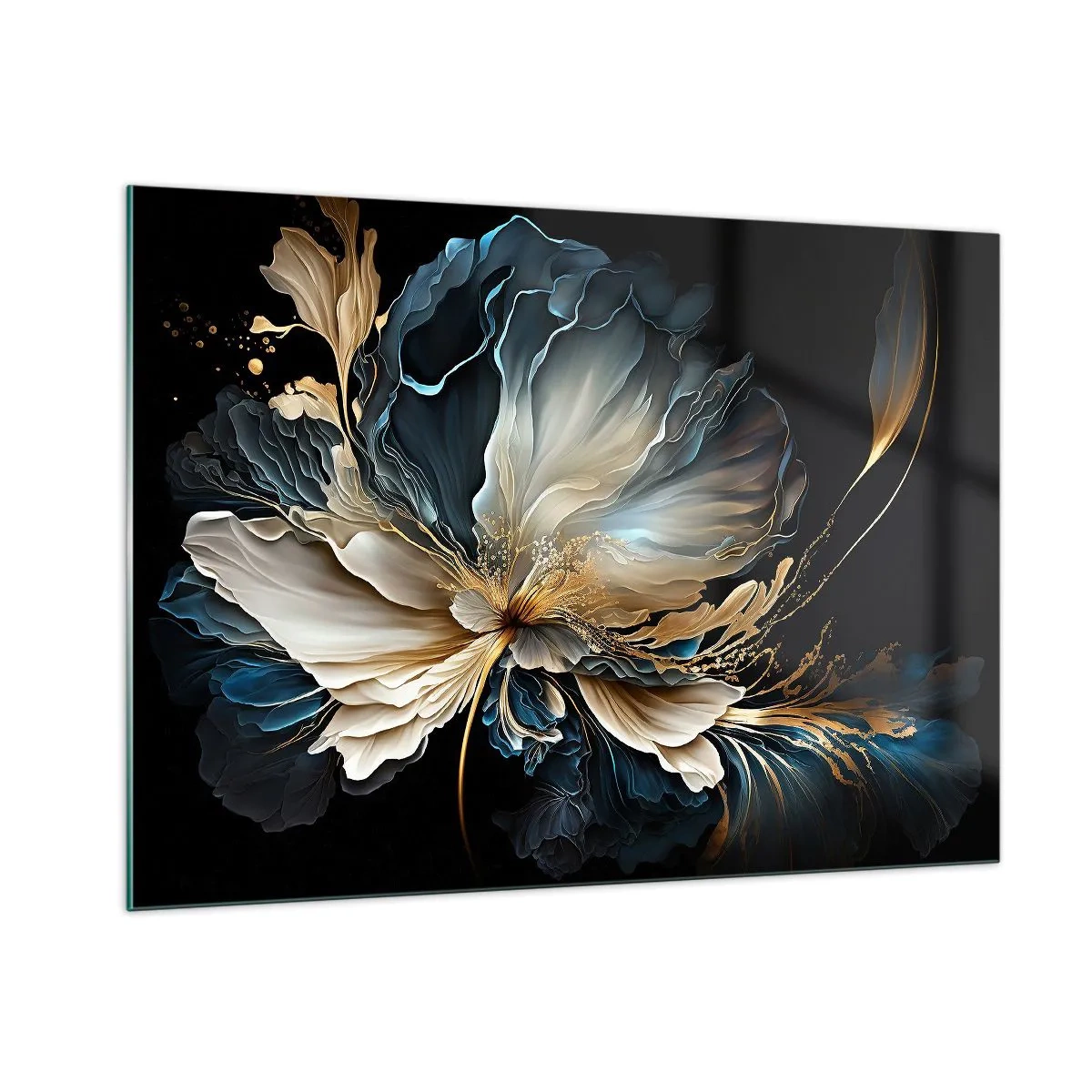 Glastavla - Bild på glas - Sagolik ormbunksblomma - 100x70 cm