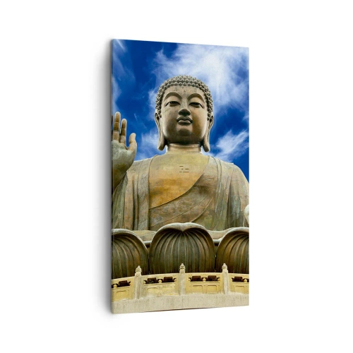 Canvastavla - Bild på duk - Lev utan rädsla - 45x80 cm