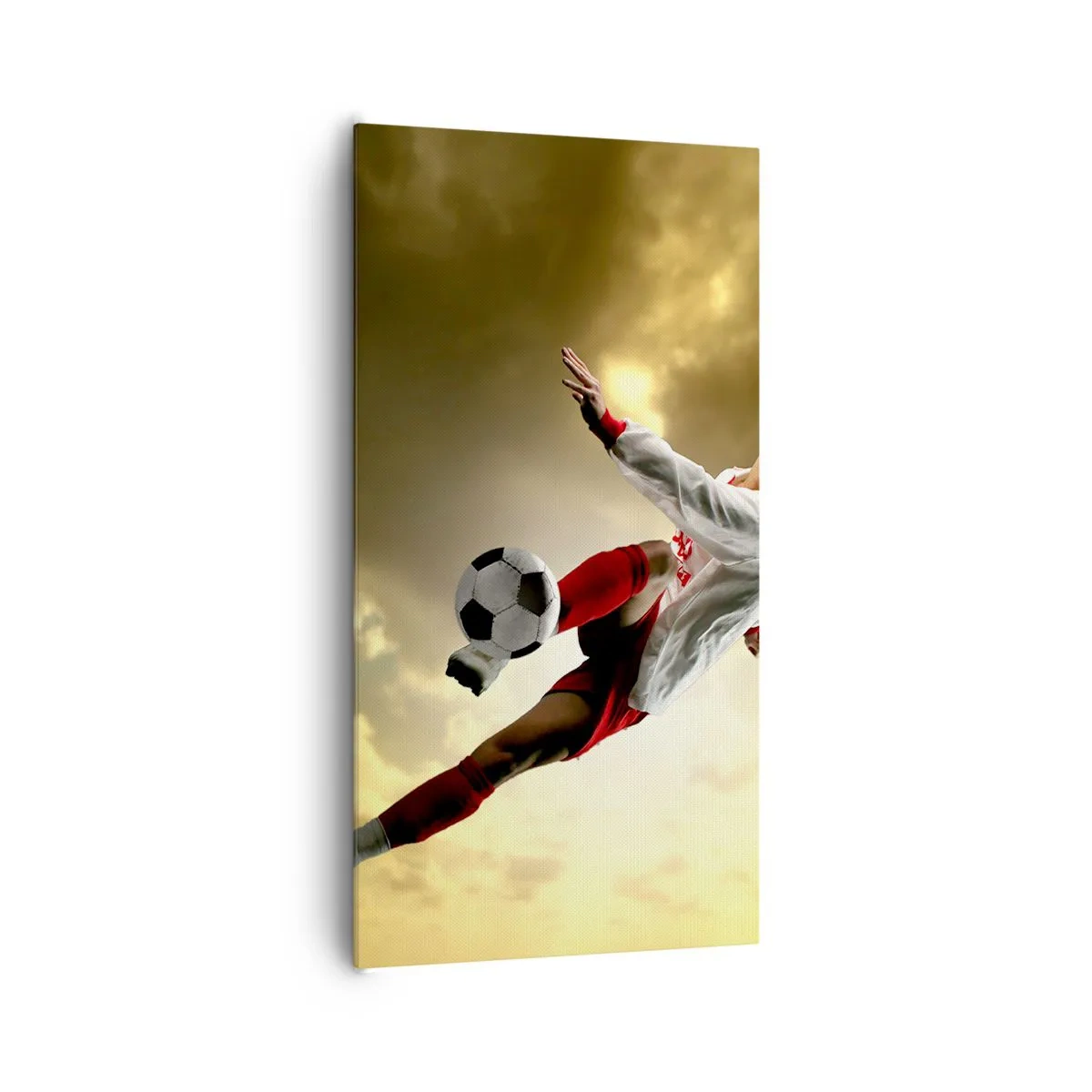 Canvastavla - Bild på duk - Fotbollshimmel - 65x120 cm