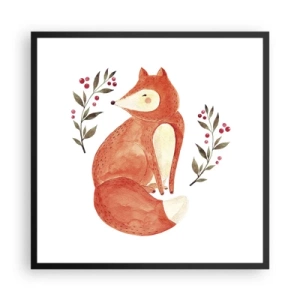 Affisch i svart ram - Liten rödhårig - 60x60 cm